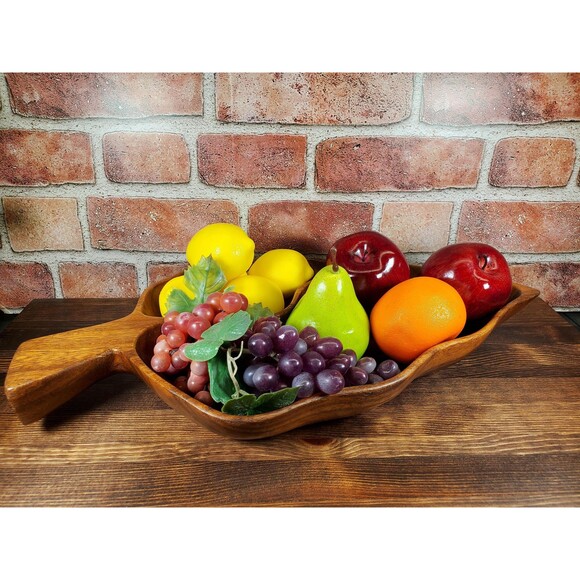 Large Wood Vintage Divided Tray - Picture 8 of 8